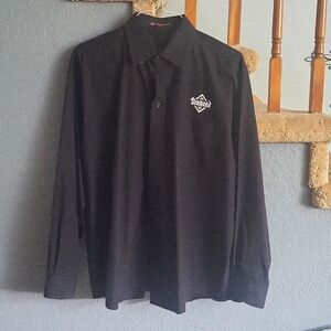 Men's Black long sleeve  button down